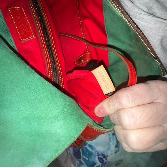 Dooney Bourke Florentine Leather Satchel Handbag Red - Picture 14 of 16